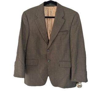 Lauren Ralph Lauren Brown Wool Sport Coat Blazer Mens 38S Made Canada Woolmark
